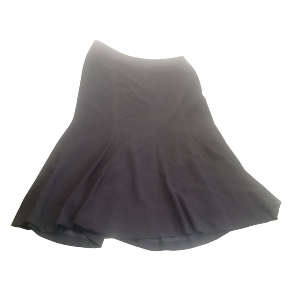 Nygard Collection Womens Navy Blue  Zip A Line Flare Trumpet Skirt 16 Waist 39